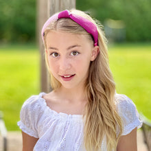 Load image into Gallery viewer, Two Tone Pleated Knot Headbands