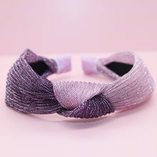 Load image into Gallery viewer, Two Tone Pleated Knot Headbands