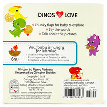 Load image into Gallery viewer, Dinos Love Donuts Lift-a-Flap Board Book