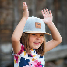 Load image into Gallery viewer, Kid's Snapback Hat with Brown Suede Brim