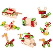 Load image into Gallery viewer, Wooden Toy Tool Box Set