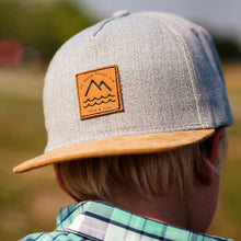 Load image into Gallery viewer, Kid's Snapback Hat with Brown Suede Brim