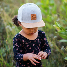 Load image into Gallery viewer, Kid's Snapback Hat with Brown Suede Brim