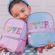 Load image into Gallery viewer, Girls Backpack with Glitter Varsity Letters - Mini Tie Dye