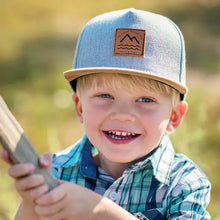 Load image into Gallery viewer, Kid's Snapback Hat with Brown Suede Brim