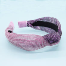 Load image into Gallery viewer, Two Tone Pleated Knot Headbands