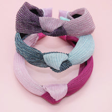Load image into Gallery viewer, Two Tone Pleated Knot Headbands