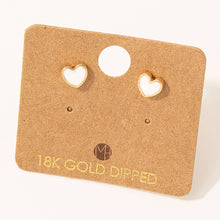 Load image into Gallery viewer, Mini Enamel Heart Stud Earrings