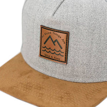 Load image into Gallery viewer, Kid's Snapback Hat with Brown Suede Brim