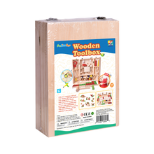 Load image into Gallery viewer, Wooden Toy Tool Box Set