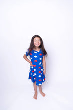 Load image into Gallery viewer, Red and Blue Buffalo Dress