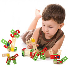 Load image into Gallery viewer, Wooden Toy Tool Box Set