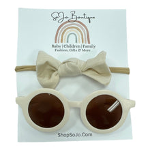 Load image into Gallery viewer, Baby Headband And Sunglasses Set