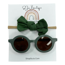 Load image into Gallery viewer, Baby Headband And Sunglasses Set