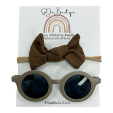 Load image into Gallery viewer, Baby Headband And Sunglasses Set