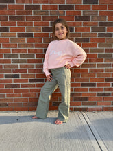 Load image into Gallery viewer, Girls High Rise Wide Leg Pants With Raw Hem