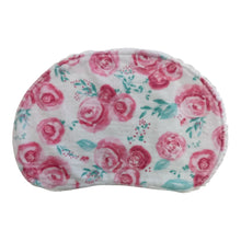 Load image into Gallery viewer, Handmade, washable burp cloth.  Floral pattern.
