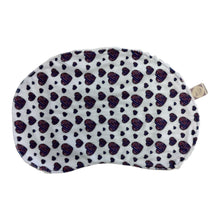 Load image into Gallery viewer, Handmade, washable burp cloth. Red., white and blue zebra heart pattern.
