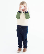 Load image into Gallery viewer, Boys Navy Chino Jogger Pant by Rugged/Ruffle Butts