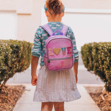 Load image into Gallery viewer, Girls Backpack with Glitter Varsity Letters - Mini Tie Dye