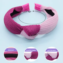 Load image into Gallery viewer, Two Tone Pleated Knot Headbands