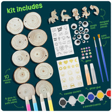 Load image into Gallery viewer, Glow-in-the-Dark Wood Painting Craft Kit for Kids, Art Kit