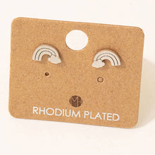 Load image into Gallery viewer, Gold Dipped Rainbow Stud Earrings