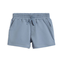Load image into Gallery viewer, Organic cotton baby and toddler shorts by Colored Organics – elastic waist, side and back pockets, comfy summer outfit