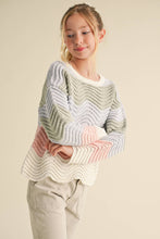 Load image into Gallery viewer, Tween Girls Wavy Knit  Sweater