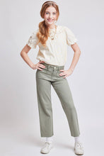 Load image into Gallery viewer, Girls High Rise Wide Leg Pants With Raw Hem
