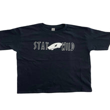 Load image into Gallery viewer, Black cotton boys t-shirt with "Stay Wild" written on front.