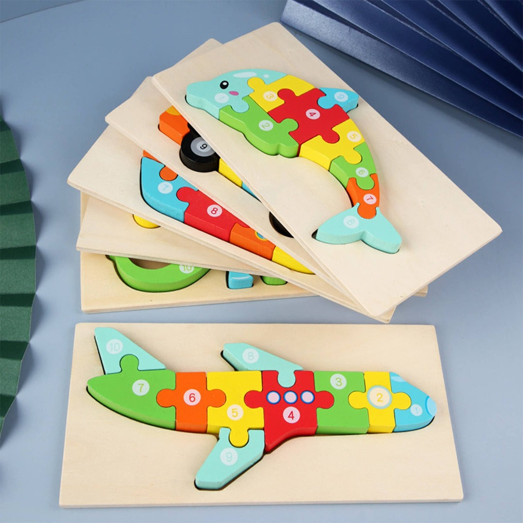 Wooden Puzzles For Toddlers And Kids 3D Montessori Game Toys – SoJo ...