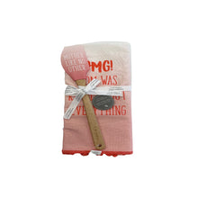 Load image into Gallery viewer, Gift set for mom. Includes dish towel and spoon with special message.