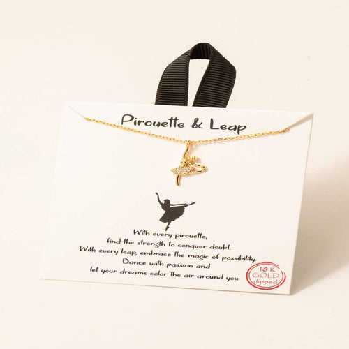 Ballerina Pendant Chain Necklace