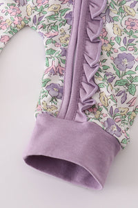 Floral Ruffle Bottom Romper