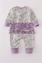 Load image into Gallery viewer, Floral Ruffle Bottom Romper