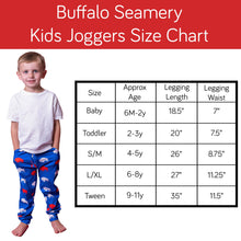 Load image into Gallery viewer, Kid&#39;s Red and Blue Buffalo Joggers