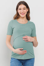 Load image into Gallery viewer, Double Layer Front Maternity Nursing Short Sleeve Top