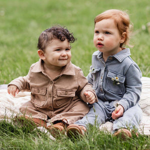 Organic Cotton Acid Wash Infant Jumpsuit
