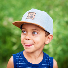 Load image into Gallery viewer, Kid&#39;s Snapback Hat with Brown Suede Brim