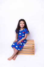 Load image into Gallery viewer, Red and Blue Buffalo Dress