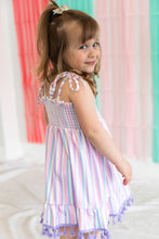 Load image into Gallery viewer, Stripe Smocked Strap Dress