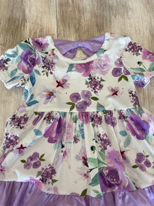 Purple Floral Baby Dress