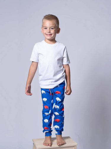 Kid's Red and Blue Buffalo Joggers