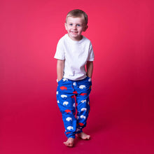 Load image into Gallery viewer, Kid&#39;s Red and Blue Buffalo Joggers