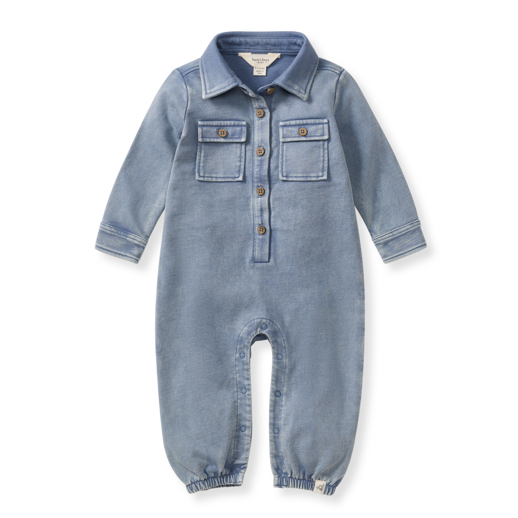 Organic Cotton Acid Wash Infant Jumpsuit