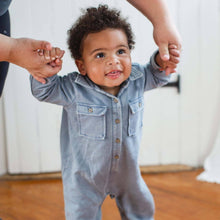 Load image into Gallery viewer, Organic Cotton Acid Wash Infant Jumpsuit