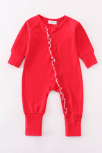 Load image into Gallery viewer, Red Ruffle Baby Romper
