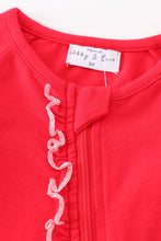Load image into Gallery viewer, Red Ruffle Baby Romper