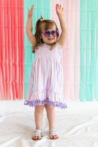 Stripe Smocked Strap Dress